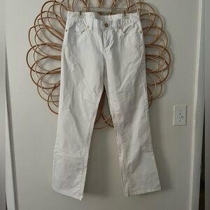 Tory Burch White Straight Leg Pants